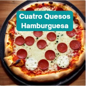 Hamburguesa y Cuatro Quesos